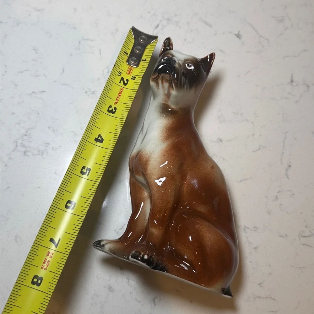 Ganz Boxer Figurine Ceramic Dog Brazil Glossy Brown &‎ White Collectible Dog